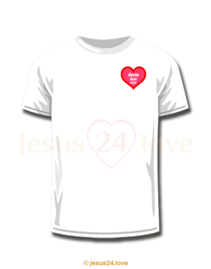 T-Shirt <br><b>Jesus liebt dich! </b><br>seitlich klein